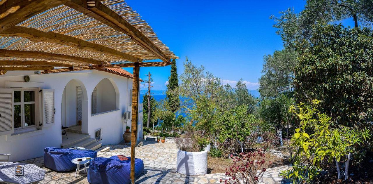 New! Paxoswhite Sea View Apartments & Studios! Гайос Экстерьер фото